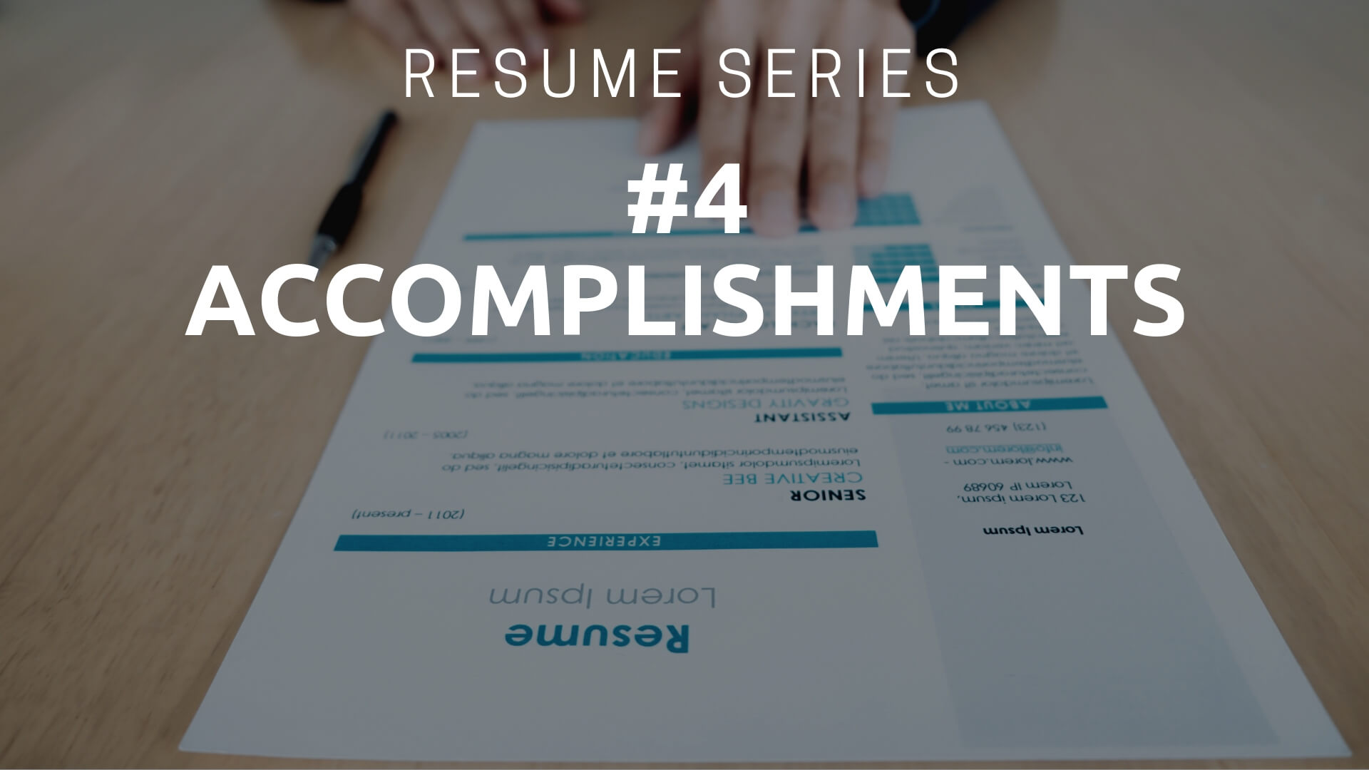 Resume Accomplishments