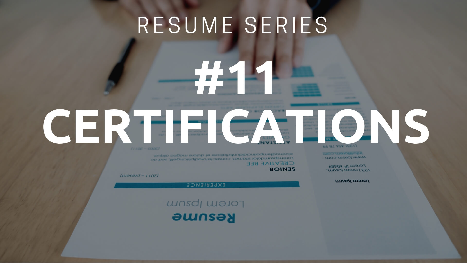 Resume Certifications